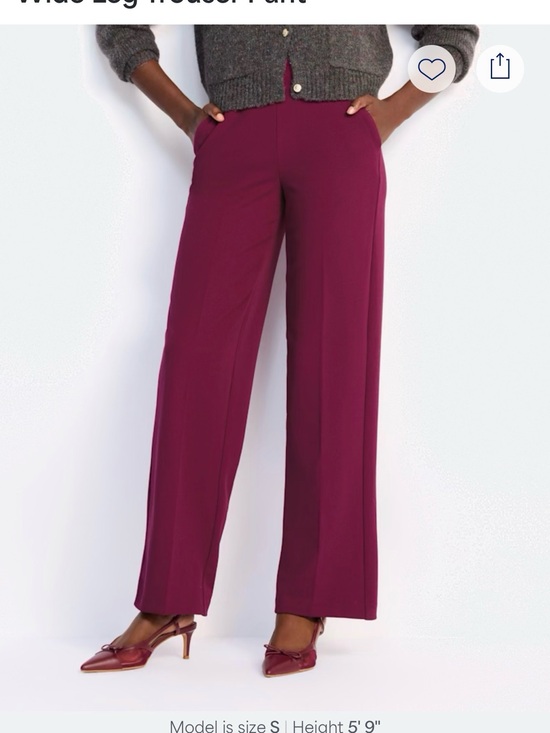 Boom Boom Jeans Pants - Wide Leg Trousers in Deep Berry - Women's Pants